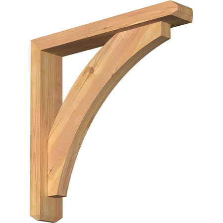 Thorton Craftsman Smooth Bracket W/ Offset Brace, Western Red Cedar, 3 1/2W X 20D X 20H